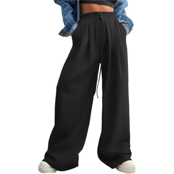 Wide Leg Sweatpants for Women – Trendy High-Waisted - Picture 1 of 7